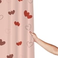 thumbnail image 6 of DouZhe Pink Hearts Romantic Love Pattern Shower Curtain, Waterproof Bath Curtains for Bathroom Decorations, 72 x 72 inches, 6 of 7