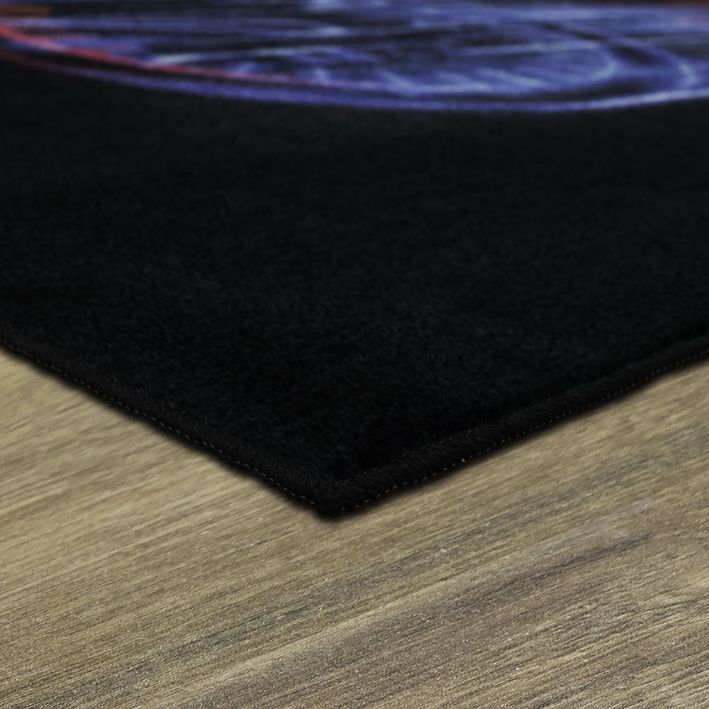 Mohawk Home Need For Speed Printed Indoor Area Rug in Black, 3'4"x5'