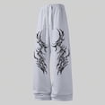 thumbnail image 6 of CONZONE Men's Baggy Sweatpants Gothic Wide Leg Sweat Pants for Men Trendy Elastic Waist Graphic Y2K Streetwear Joggers Pant With Pockets, 6 of 6