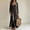 Gray, variant on Women Fall Winter Velvet Round Neck Maxi Dress Long Sleeve Loose Solid Chic Elegant Casual Everyday Purple XL(XL)