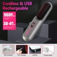 thumbnail image 4 of iMounTEK Cordless Hair Straightener Brush Negative Ion Hair Straightener Comb for Women, USB Charging, Display Temperature, 4 of 8