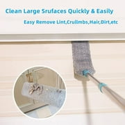 Upgraded Under Appliance Cleaning Gadgets,Microfiber Gap Duster,Skinny Flat Duster with Extendable Pole 36-55 Inches,Suitable for Underneath Cleaning of Furniture,Fridges,Couch,Stove,Bed