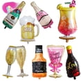 thumbnail image 1 of Diseño de moda Botella de champán Globo de película de aluminio Celebración de bodas Globo de barra Globo de dibujos animados Durable, 1 of 5