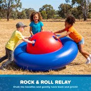 Playland Inflatable Dome Rocker for Kids Ages 5+ | Large 89” Balance Dome Rocker Bouncer with 8 Handles | Fits 3 Children, Heavy-Duty Outdoor Play Equipment for Backyard, 250 Lbs Capacity