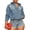 Blue, variant on Denim Hoodie Pullover for Women Long Sleeve Tops Women Half Zip Denim Hoodie Pullover Jacket Jean Sweatshirt Tops with Pockets Dark Blue 2XL
