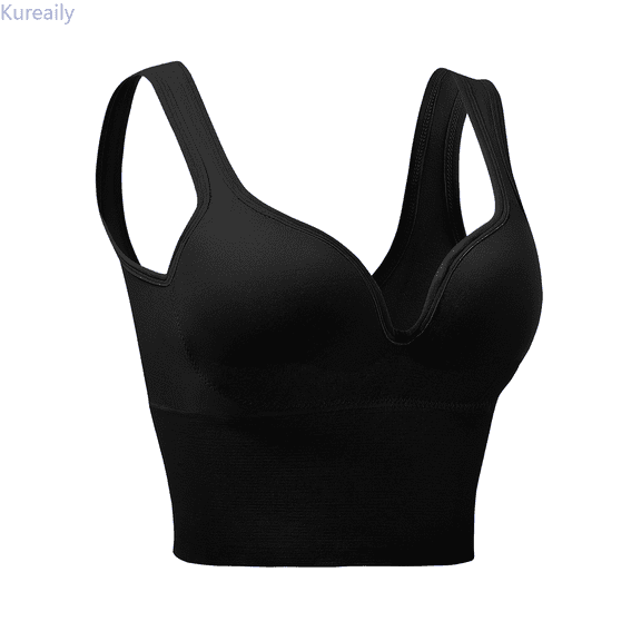 Kureaily Womens Sports Bra No Wire Comfort Sleep Bra Plus Size Workout Activity Bras With Non Removable Pads Shaping Bra No Underwire Bra