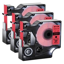 GREENCYCLE 3PK Compatible for DYMO D1 Label Tape 45017 12mm Black on Red for LabelManager 160 210D 260P 280 360D 420P 450Duo Wireless PnP Colorpop