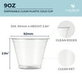 thumbnail image 2 of Hakoware Disposable 9 fl oz Ultra Clear Plastic Cold Cups for Drinks 200 Count, 2 of 7