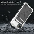 thumbnail image 7 of No Screws Metal Case for iPhone 14 Cover, Outdoor Sports Military Heavy Duty Alloy Aluminum Metal Case Dustproof Protective Shockproof Cover for iPhone 14 6.1 inch,Silver, 7 of 7