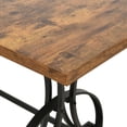 thumbnail image 6 of Dextrus 70.3" Solid Wood Dinner Table for 6-8 Person, Rectangular Rustic Farmhouse Kitchen Table for Gathering, Meeting, Office Kitchen, Dining Living Room - Brown & Black, 6 of 11