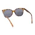 thumbnail image 4 of Polarized Classy Iconic Feminine Thin Plastic Horn Rim Round Sunglasses Tortoise - Black, 4 of 4