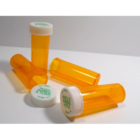 36 Vials - RX Medicine Vials 6 Dram Amber 25 Pack