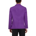thumbnail image 3 of Lars Amadeus Men's Notched Lapel Long Sleeves Center-Vent Back One-Button Blazer, 3 of 6