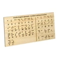 thumbnail image 3 of Braille Alphabet y Número Dispositivo de asistencia de enseñanza de tablero de madera Herramienta educativa ligera Braille Books para principiantes, 3 of 9