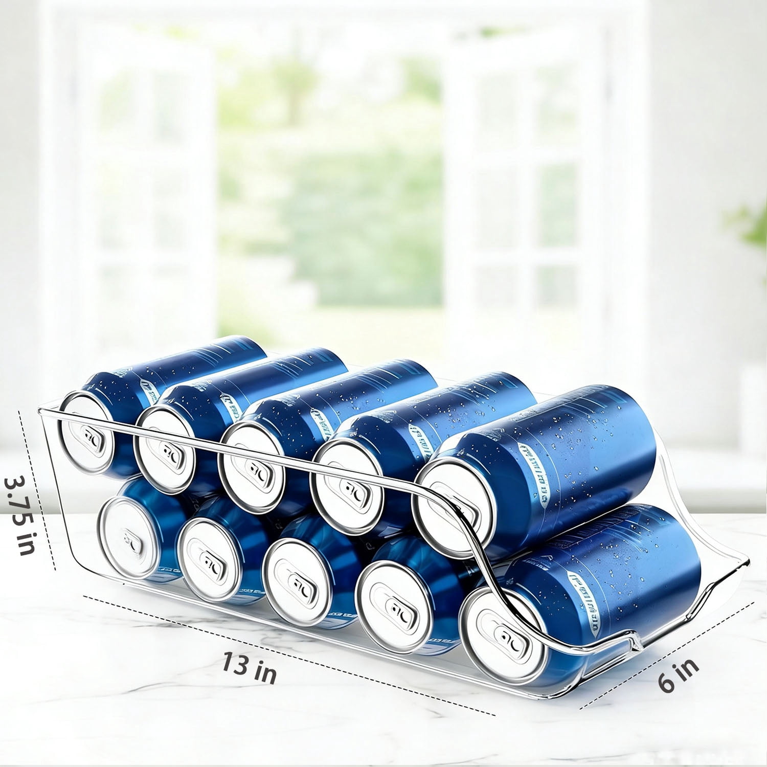 Soda Can Organizer for Refrigerator, Fridge Organizer,  Set of 4 Drink Organizer for Fridge