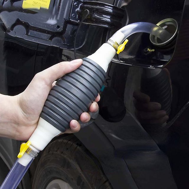 Starlight-1.5m Car Fuel Gas Hand Primer Bomba manual Bomba de línea de combustible Bombas de combustible Car Tool Transfer Primer para gas Gasolina Diesel Aceite Líquido Agua con Val-- oso de fresa Electrónica