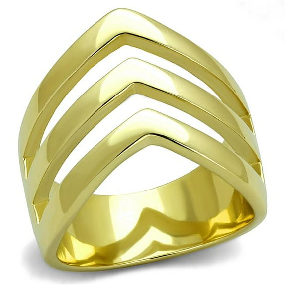 Women IP Gold Stainless Steel Ring with No Stone in No Stone - Size 7