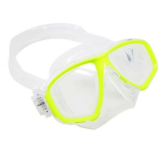 Scuba Yellow Dive Mask NEARSIGHTED Prescription RX Optical Lenses (-10.0)