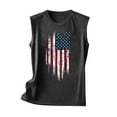 thumbnail image 4 of TDYHUAO 4th of July Women's American Flag Patriotic Crew Neck Sleeveless Tank Top USA Flag Stars and Stripes Graphic Tee Shirt, 4 of 4