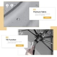 thumbnail image 6 of Vineego 9 FT Market Patio Umbrella Outdoor Straight Umbrella with Tilt Adjustable,Gray, 6 of 8
