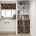 thumbnail image 6 of Brown Coffee Kitchen Window Curtains Valance and Tier Set 36 Inch, Retro Cafe Board 3 Piece Window Treatment Tiers for Living Room Bedroom Vintage Kitchen Decor Drapes, 6 of 6