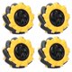 thumbnail image 3 of Rueda Mecanum goma de rueda de Robot amarillo y negro para coche inteligente DIY para ingeniero Amonsee Otros, 3 of 8