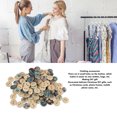 thumbnail image 4 of Mixed Wooden Buttons 100pcs, Synthetic Wood, Sewing Craft, DIY Gift, Skin Friendly, 4 of 8