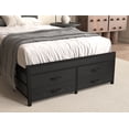 thumbnail image 6 of Twin Size Bed Frame with Storage Headboard, Platform Design Bed With 4 Under-Bed Drawers, Charging Station And LED Light For Smart Bedroom Solution, 6 of 8