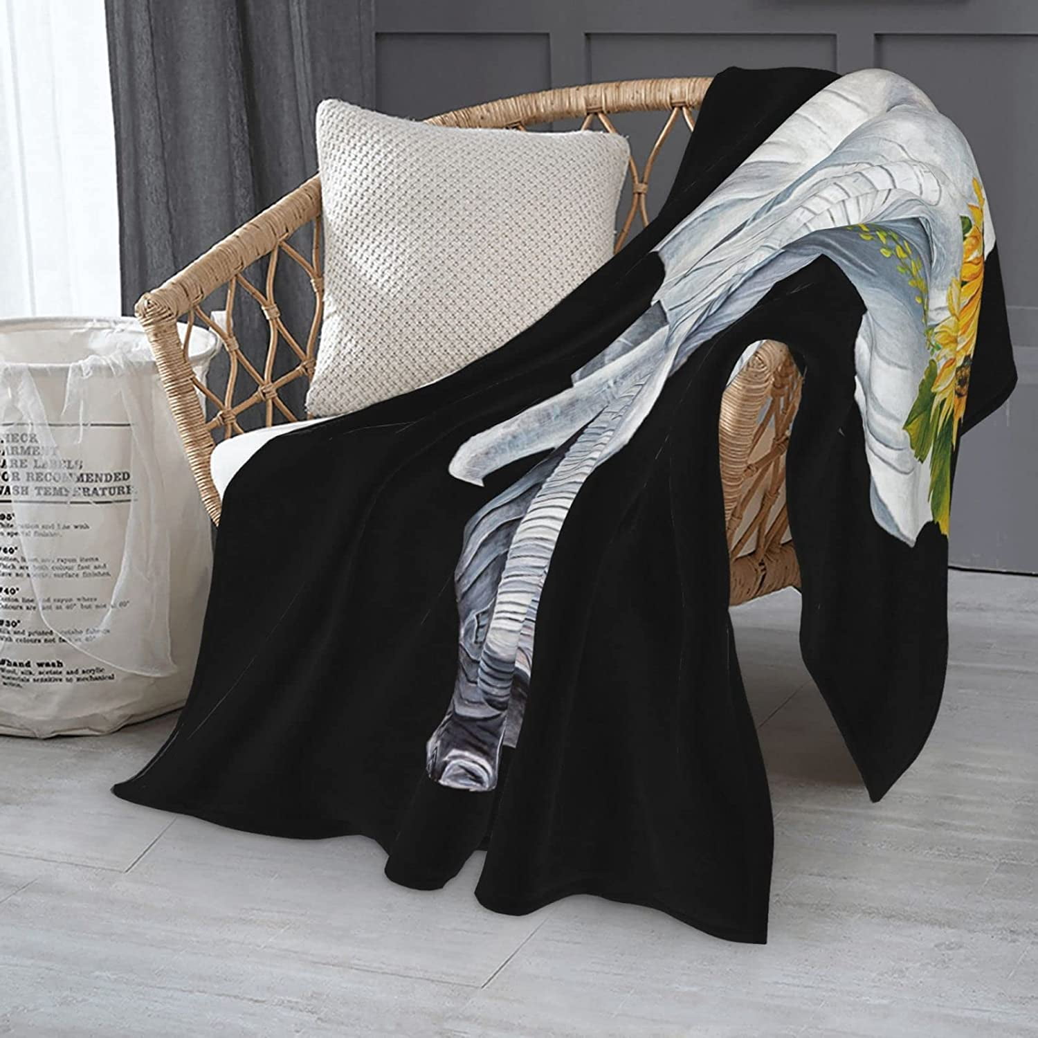 Elephant sunflower blanket hotsell