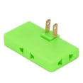 thumbnail image 3 of Adaptador de enchufe de 5 piezas, convertidor de corriente de viaje estándar de EE. UU. de 1 a 3, rotación de 180°, 110-250 V, verde, 3 of 12