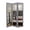 Gray, variant on HomeRoots 274679 1 x 50 x 69 in. Glass & Wood Mirror Screen, Gray