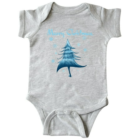 

Inktastic Merry Christmas blue tree Gift Baby Boy or Baby Girl Bodysuit