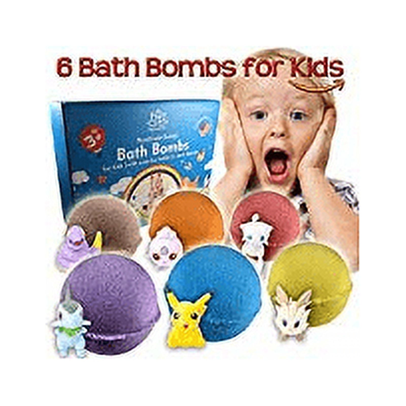 Bath Bombs for Kids with Surprise Inside Fun Toys Handmade in USA Natural and Safe by Relaxcation