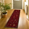 thumbnail image 6 of Ottomanson Floral Kitchen Runner Rug 1'10" x 6' - Non Slip Low Pile Carpet, Red, 6 of 12