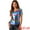 Blue Pink, variant on DARING DIVA Women's V Neck Party Clubwear Shiny T-Shirts M Blue Pink