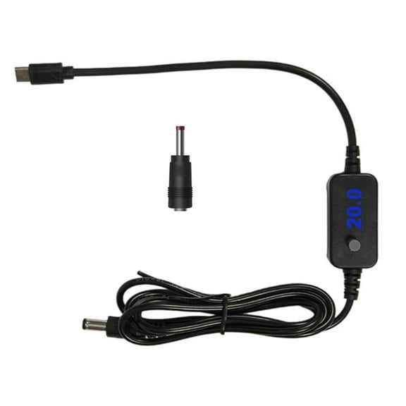 USB C to 5.5x2.5mm Adapter Cable with 3.5mm Connector Type C Power Cable Output