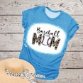 thumbnail image 2 of Mujeres Casual Béisbol Mamá Tie-dyed Impreso Manga corta Cuello redondo Pullover Blusa Camiseta Tops OAVQHLG3B Store lin121212, 2 of 5