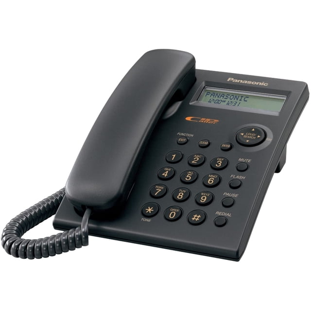 Teléfono con cable Panasonic KX-TSC11B con identificador de llamadas negro