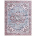 thumbnail image 3 of SAFAVIEH Tucson Jayla Oriental Machine Washable Area Rug, Gray Blue/Rust, 9' x 12', 3 of 15