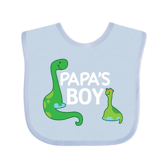 Inktastic Papa's Boy Grandson Boys Baby Bib