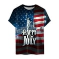 thumbnail image 4 of vigerkar USA US Flag Patriotic 4th of July America T-Shirt (Blue, L), 4 of 4