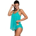 thumbnail image 3 of Women's 2 Pieces Lace Tankini Swimsuit Set Plus Size, 3 of 6