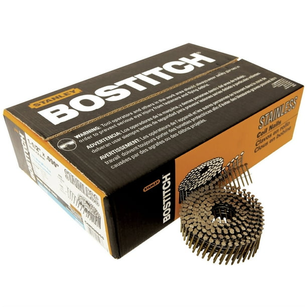Bostitch C4R90BDSS 11/2 in. 15 Degree Stainless Steel Coil Siding