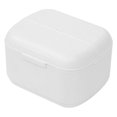 thumbnail image 2 of YAOMOBB Denture Bath Case Double Layer Orthodontic Retainer Case Hollow Out Storage Box for Orthodontics with Buckle Lid, 2 of 7