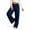 Navy, variant on Women's Wide Leg Sweatpants High Waisted Baggy Lounge Pants with Pockets Soft Oversized Joggers, M