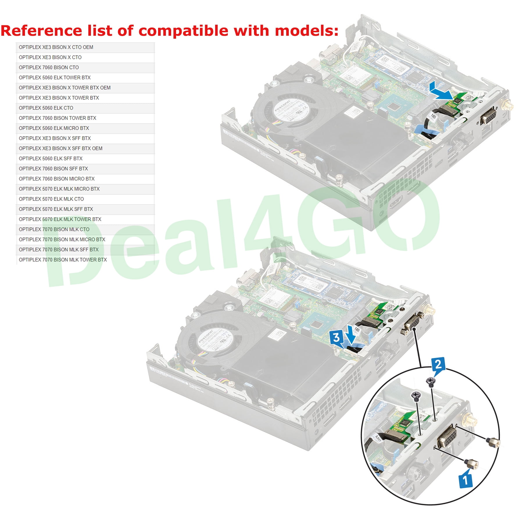 Scheda Figlia Dell 7060 7070 7080 MT SFF USB-C Tipo C R9J4K 8XP85 - Foto 12