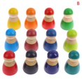 thumbnail image 1 of POINTERTECK Baby Toys Kids Rainbow Toys Educational 3 Years Stacker Building Wood Math Toy, 1 of 6