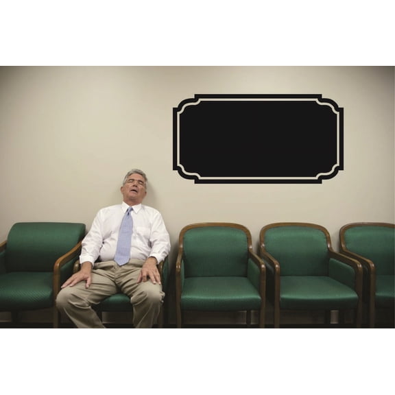 Do It Yourself Wall Decal Sticker Artistic Corner Rectangular Frame Silhouette 20x30"
