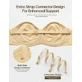 thumbnail image 6 of Deyllo Women's Strapless Bras Minimizer Bandeau Seamless Non-Padded Underwire Support Plus Size Bra,Nude 38D, 6 of 9