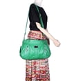 thumbnail image 6 of Double Compartments Washed Leather Purse Soft Leather Shoulder Bag Crossbody Bag Green, 6 of 6